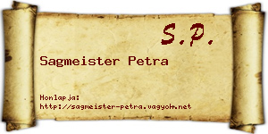 Sagmeister Petra névjegykártya